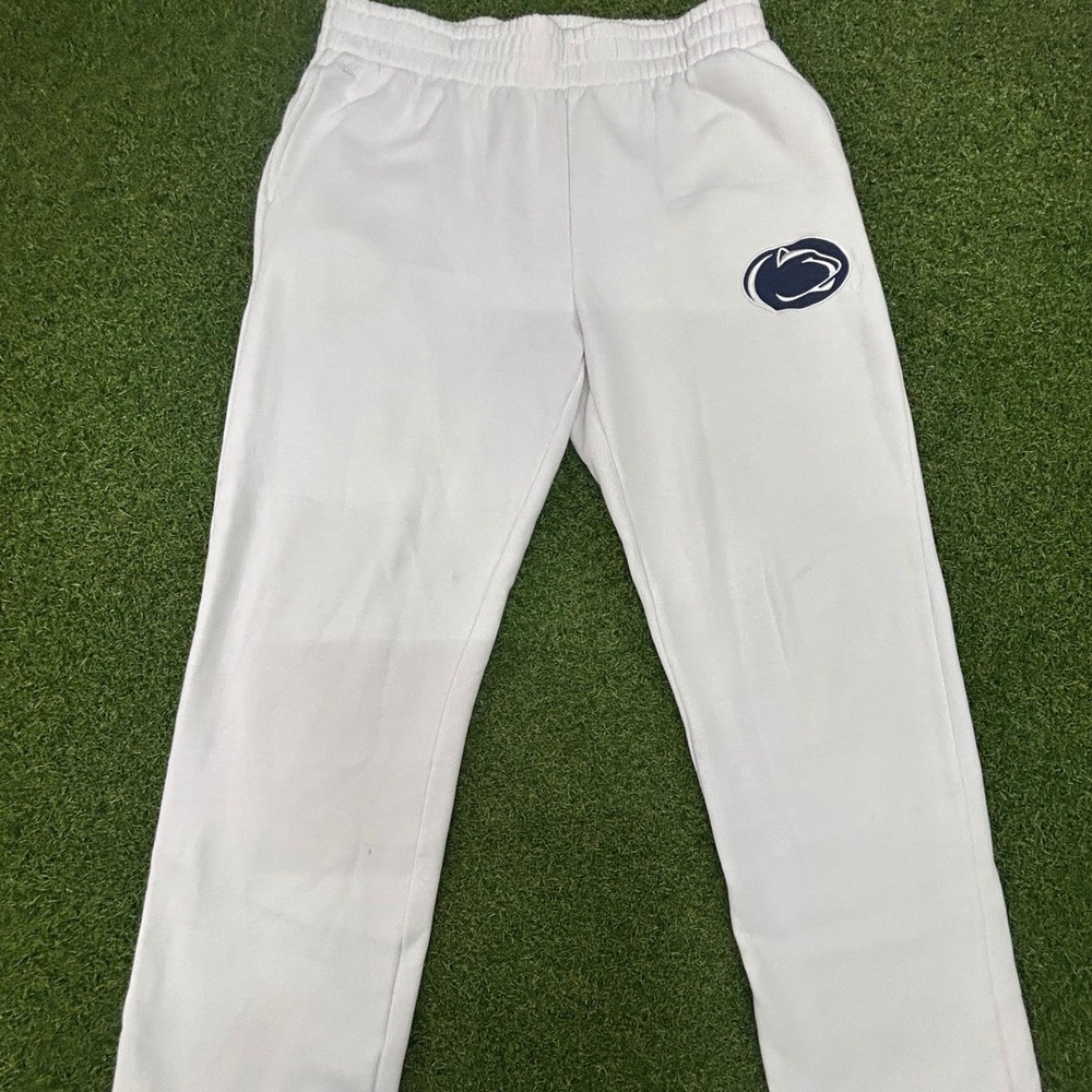Colosseum Penn State Nittany Lions Mens Large White Fleece Sweatpants Pockets